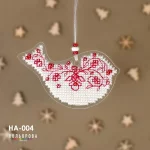 Набір для вишивки новорічної іграшки НА-004 "Птах віри"