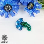 Набір брошка на фетрі "Волошка" №201