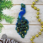 Набір брошка на фетрі "Павич" №211