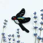 Набір брошка на фетрі "Ластівка" №212