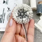 Набір брошка на фетрі "Кульбабка" №215