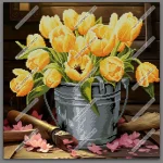 Жовті тюльпани у відрі, А3+К-094