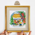 Набір для вишивки хрестиком "Українська хатинка. Лютий", VC-002