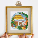 Набір для вишивки хрестиком "Українська хатинка. Грудень", VC-012