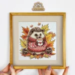 Набір для вишивки хрестиком, "Їжачок і осіннє листя" VC-045