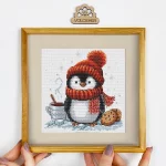 Набір для вишивки хрестиком, "Пінгвін з горнятком" VC-046