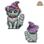 Набір для вишивки на пластиковій канві "Кіт у капелюсі" VPC_026