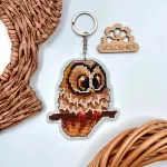 Брелок для вишивки хрестиком на пластиковій канві "Сова", VPC_003