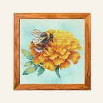 Набір для вишивки хрестиком "Бджола на чорнобривці" VМС_1004_Print_R