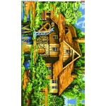 Схема вишивки бісером Будинок у лісі (4007)