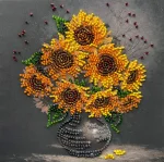 Набір для вишивки бісером "Домашні соняшники", АМ-269