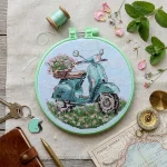 Набір для вишивки хрестиком "Поїздка на мопеді" АНМ-098