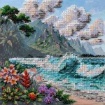Набір для вишивки бісером "Блакитна лагуна", АМВ-143