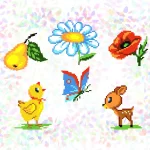 Флізелін пришивний, водорозчинний "Лісова галявина"