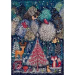 Набір для вишивки хрестиком "Одного разу у зимовому лісі" 