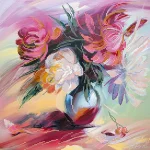 Схема під вишивку бісером "Мальовничі півонії" 