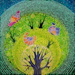 Схема під вишивку бісером "Райські пташечки" 