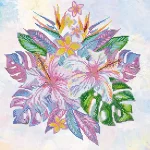 Схема під вишивку бісером "Тропічні квіти" 
