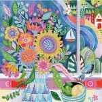 Схема під вишивку бісером "Квіти біля моря" 