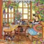 Схема під вишивку бісером "На веранді" 