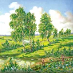 Схема під вишивку бісером "На узліссі" 