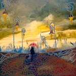 Схема під вишивку бісером "Під парасолькою" 