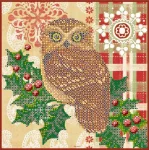 Схема під вишивку бісером "Сова і гостролист" 
