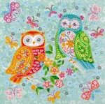 Схема під вишивку бісером "Совушки-подушки"