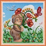 Набір для вишивки бісером "Букет маків" 