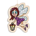 Новорічна іграшка підвіс на ялинку – Фея Вайлетдрес FNGi-007