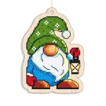 Новорічна іграшка підвіс на ялинку – Гном із ліхтариком FNGi-012