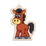 Новорічна іграшка підвіс на ялинку – Кінь FNGi-022