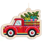 Новорічна іграшка підвіс на ялинку – Червоний пікап FNGi-023
