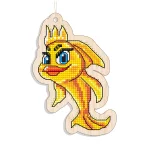 Новорічна іграшка підвіс на ялинку – Золота рибка (2) FNGi-039