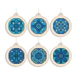 Новорічна іграшка підвіс на ялинку – Морозний вітраж FNGi-050