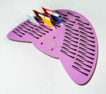 Підставка для бобін (шпуль) ТМ Embroidery Craft з магнітом для голок 45 прорізів. Прорізи з фіксатором 24*13 лаванда PB-002l