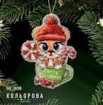 Новорічна іграшка на пластиковій основі НІ_008 "Символ добробуту"