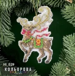 Новорічна іграшка на пластиковій основі НІ_029 "Новорічний олень"