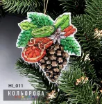 Новорічна іграшка на пластиковій основі НІ_011 "Аромат Різдва"