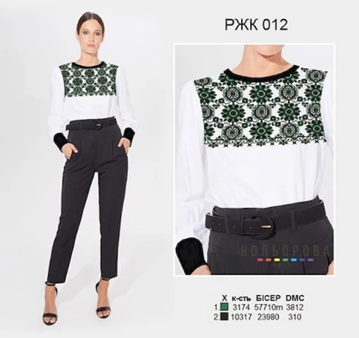 Рубашка жіноча комбінована РЖК-012