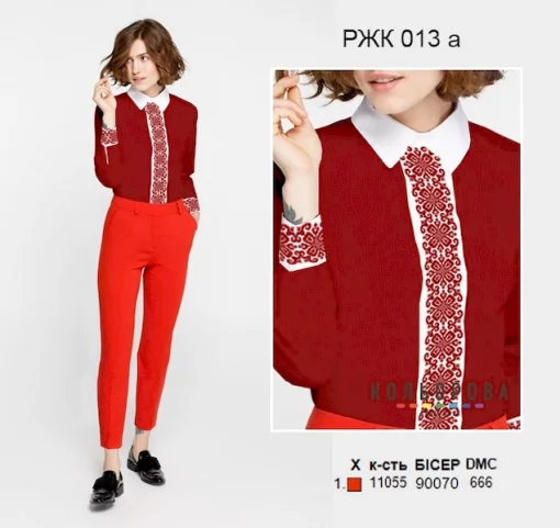 Рубашка жіноча комбінована РЖК-013А