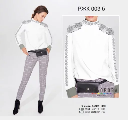 Рубашка жіноча комбінована РЖК-003Б