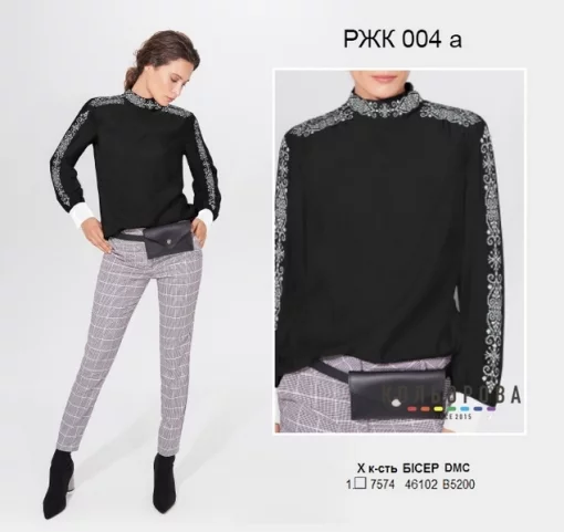 Рубашка жіноча комбінована РЖК-004А