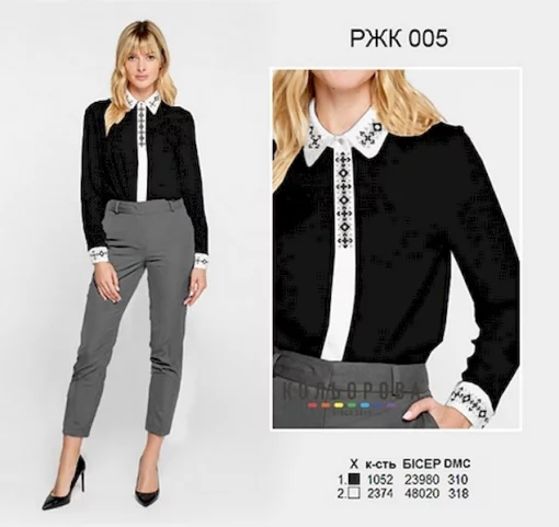 Рубашка жіноча комбінована РЖК-005