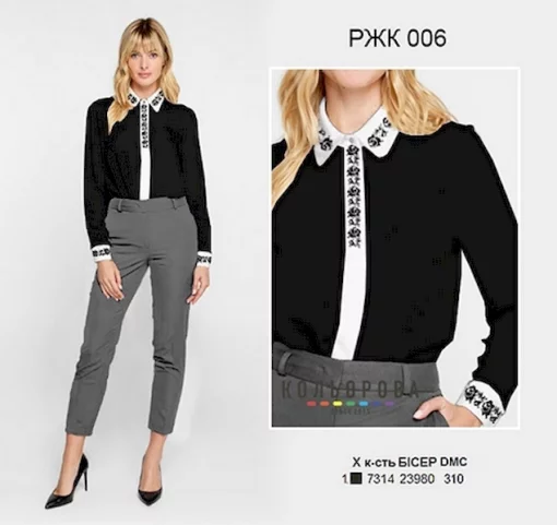 Рубашка жіноча комбінована РЖК-006