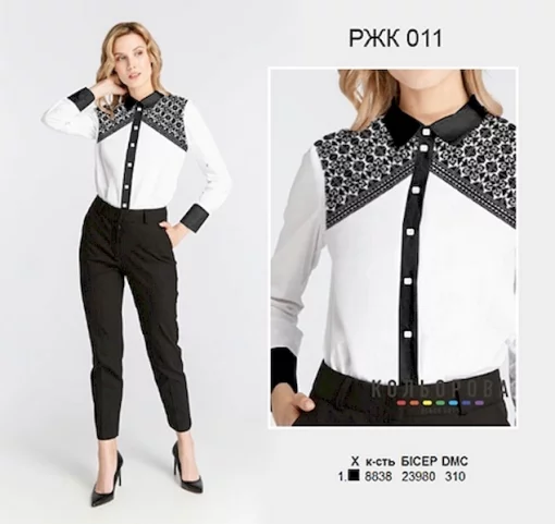 Рубашка жіноча комбінована РЖК-011