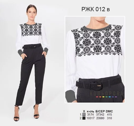 Рубашка жіноча комбінована РЖК-012В