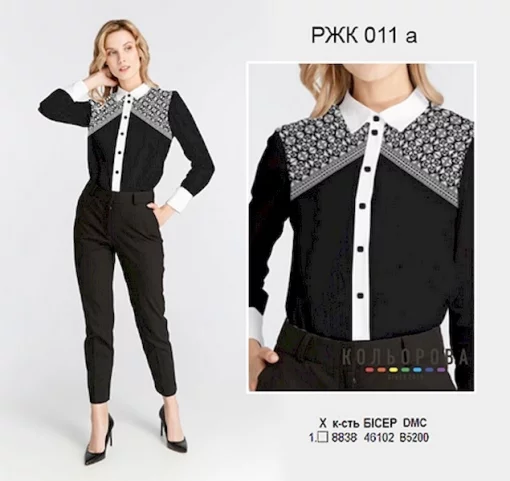 Рубашка жіноча комбінована РЖК-011А