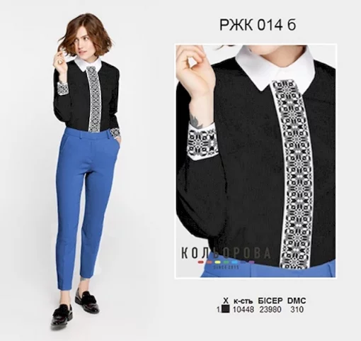 Рубашка жіноча комбінована РЖК-014Б