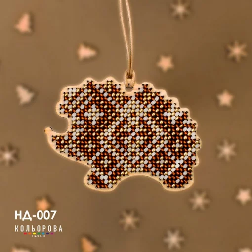 Набір для вишивки новорічної іграшки НД-007 &quot;Мудрець лісу&quot;